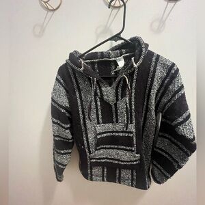 Purple and black La Malinche Mexican rug sweater